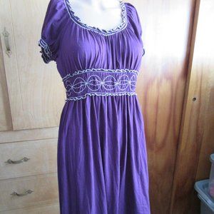 Max Studio peasant dress purple sz XL